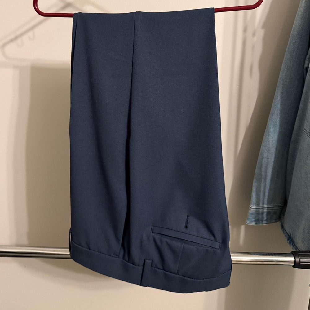 Haggar Blue Cool Right Performance Flex Slim Fit Pants